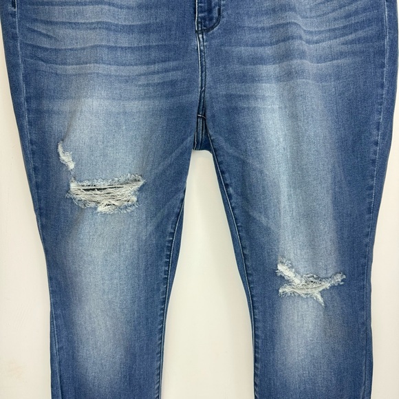 Judy Blue Skinny Jeans Sz 22W Distressed Raw Hem Stretch - Picture 6 of 13
